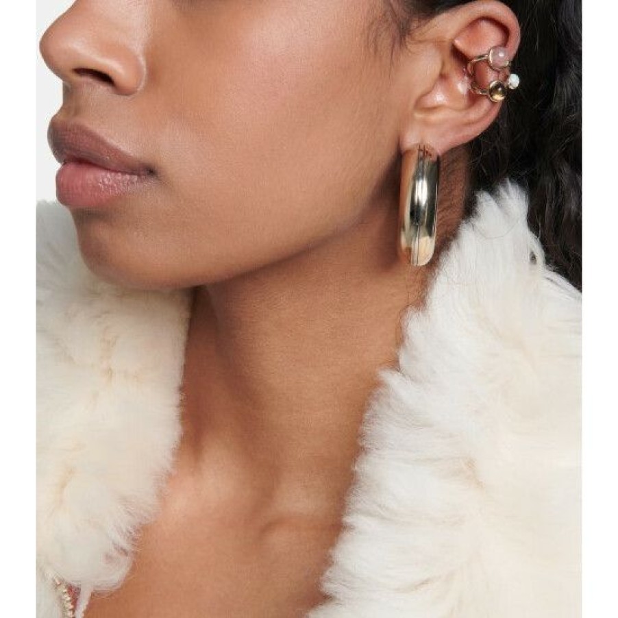 * Chloe Embellished Brass Single Earcuff Fashion Jewelry