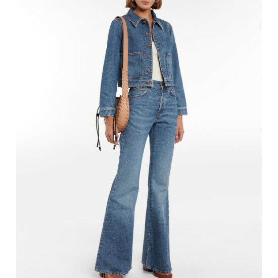 * Chloe Cropped Denim Jacket Jackets