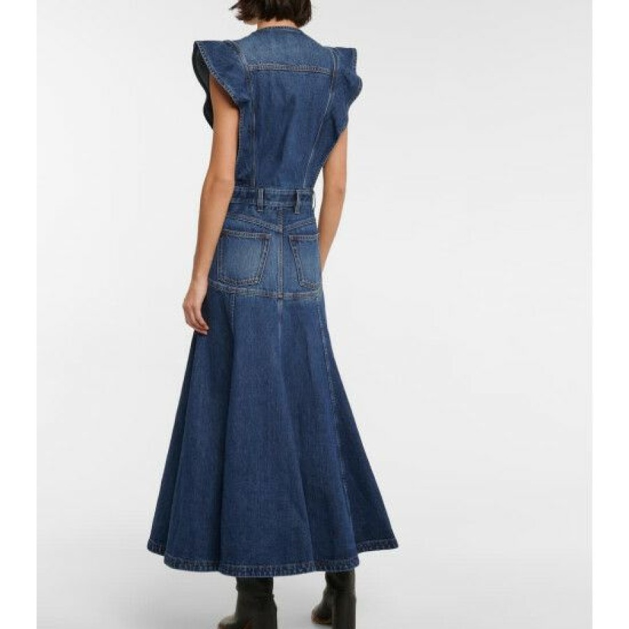 * Chloe Denim Midi Dress Dresses