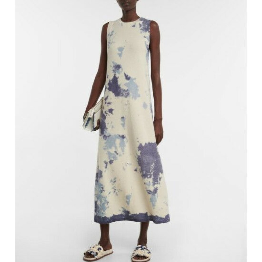 * Chloe Tie-Dye Cashmere Maxi Dress Dresses