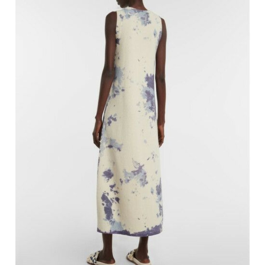 * Chloe Tie-Dye Cashmere Maxi Dress Dresses