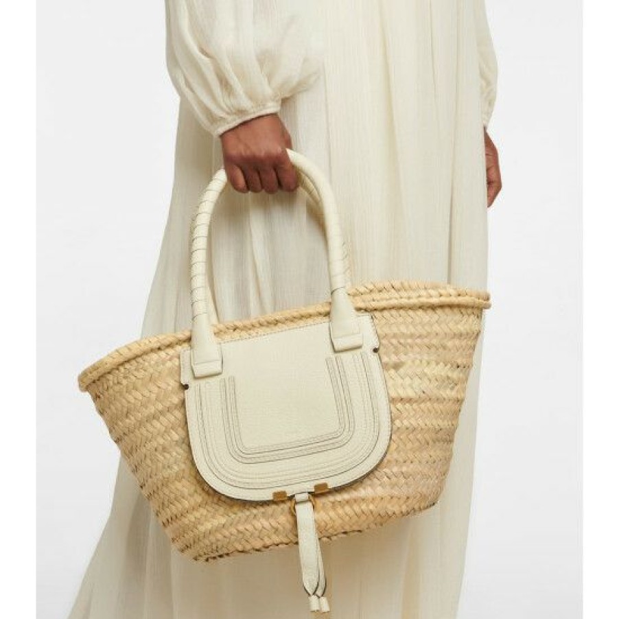 * Chloe Marcie Medium Raffia Tote Tote Bags