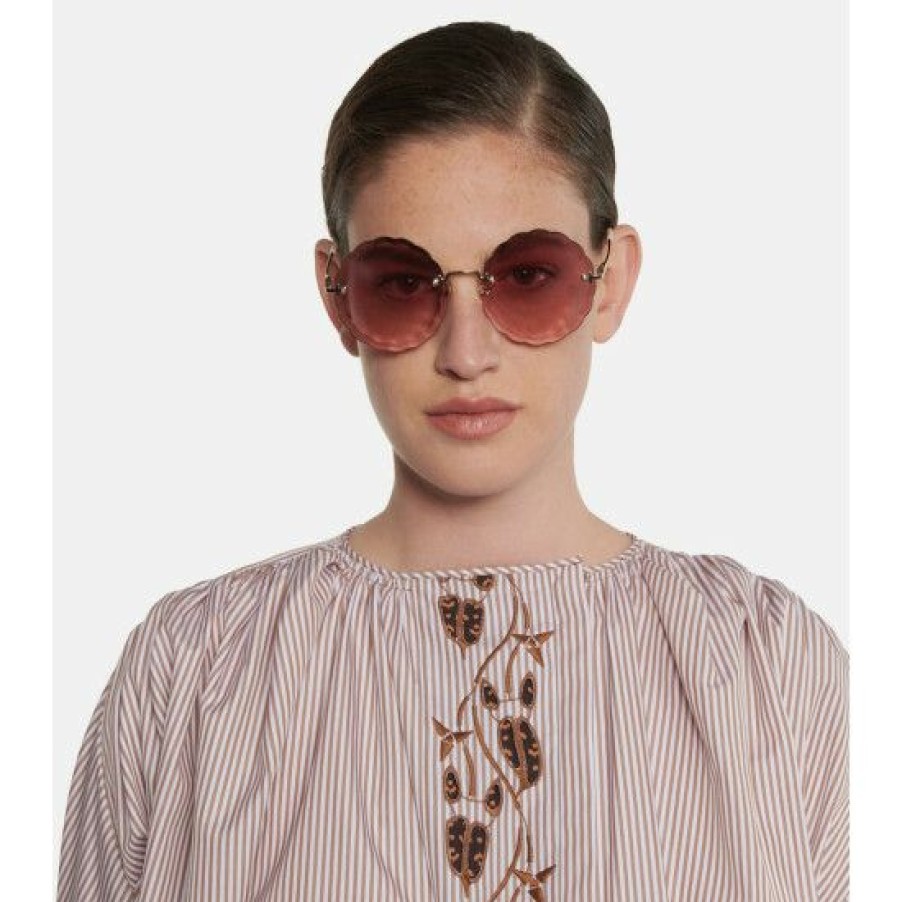 * Chloe Rosie Petite Round Sunglasses Sunglasses