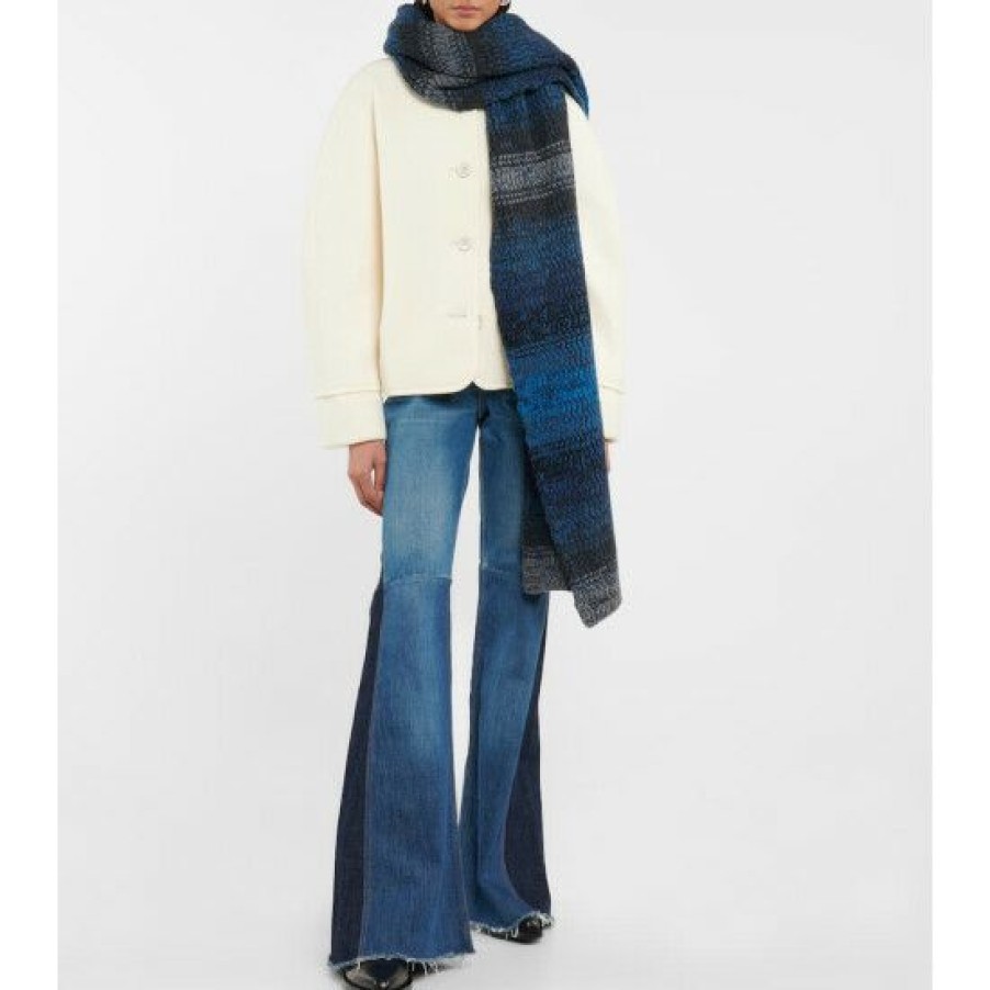 * Chloe Striped Cashmere Scarf Scarves