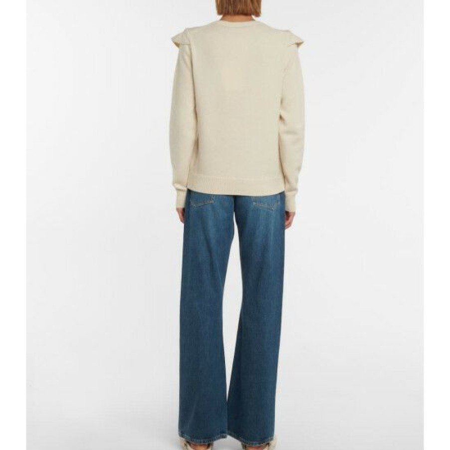 * Chloe Ruffle-Trimmed Cashmere Sweater Knitwear