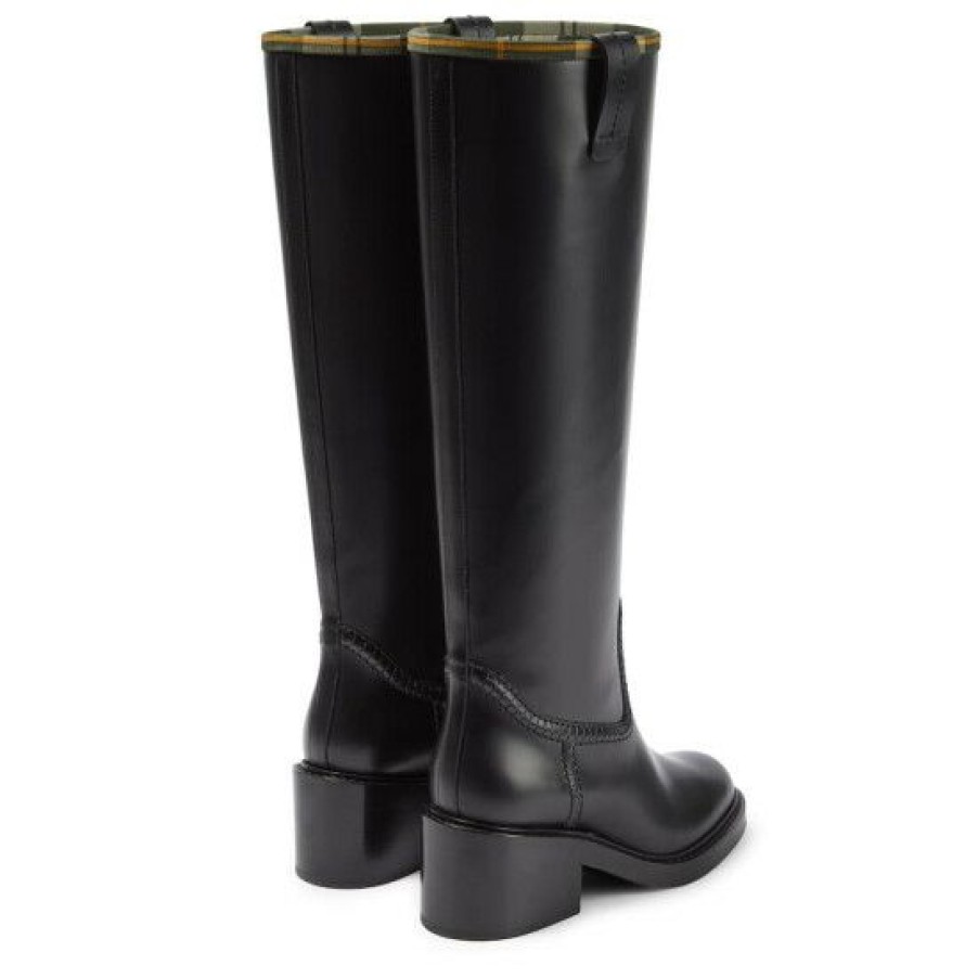 * Chloe X Barbour Leather Knee-High Boots Ankle Boots