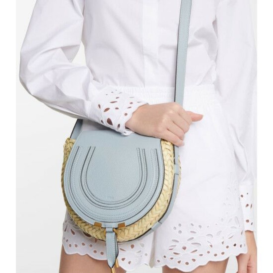 * Chloe Marcie Small Raffia Crossbody Bag Shoulder Bags