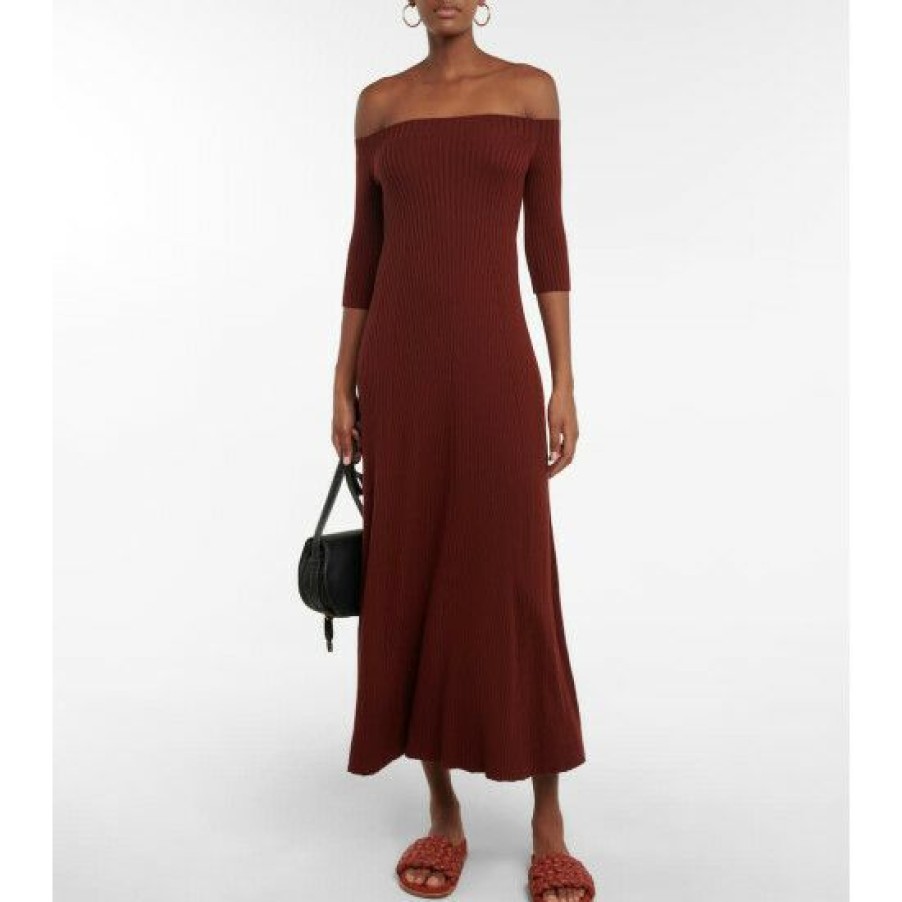 * Chloe Ribbed-Knit Wool And Cashmere Maxi Dress Dresses