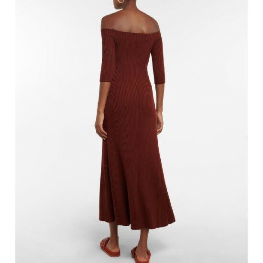 * Chloe Ribbed-Knit Wool And Cashmere Maxi Dress Dresses