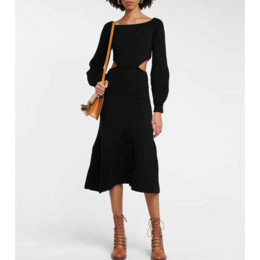 * Chloe Cutout Cashmere And Wool Midi Dress Dresses