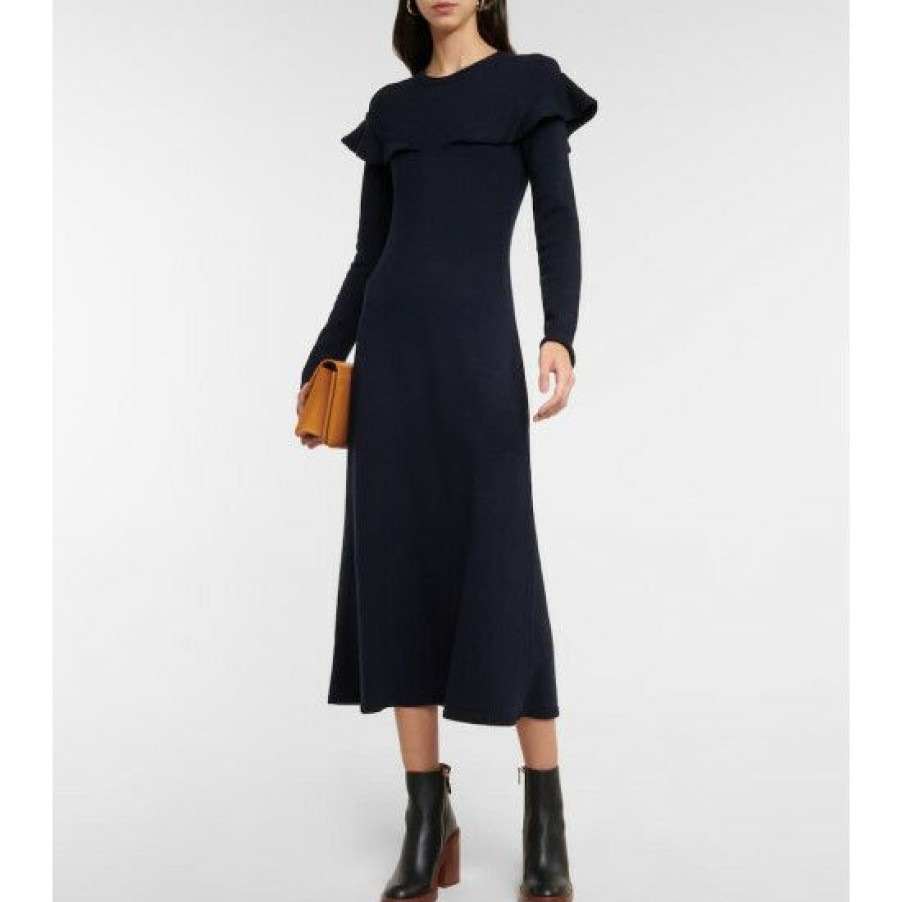 * Chloe Cashmere Midi Dress Dresses