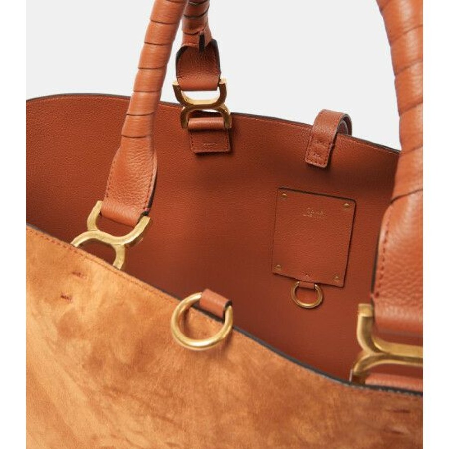 * Chloe Marcie Suede Tote Bag Tote Bags